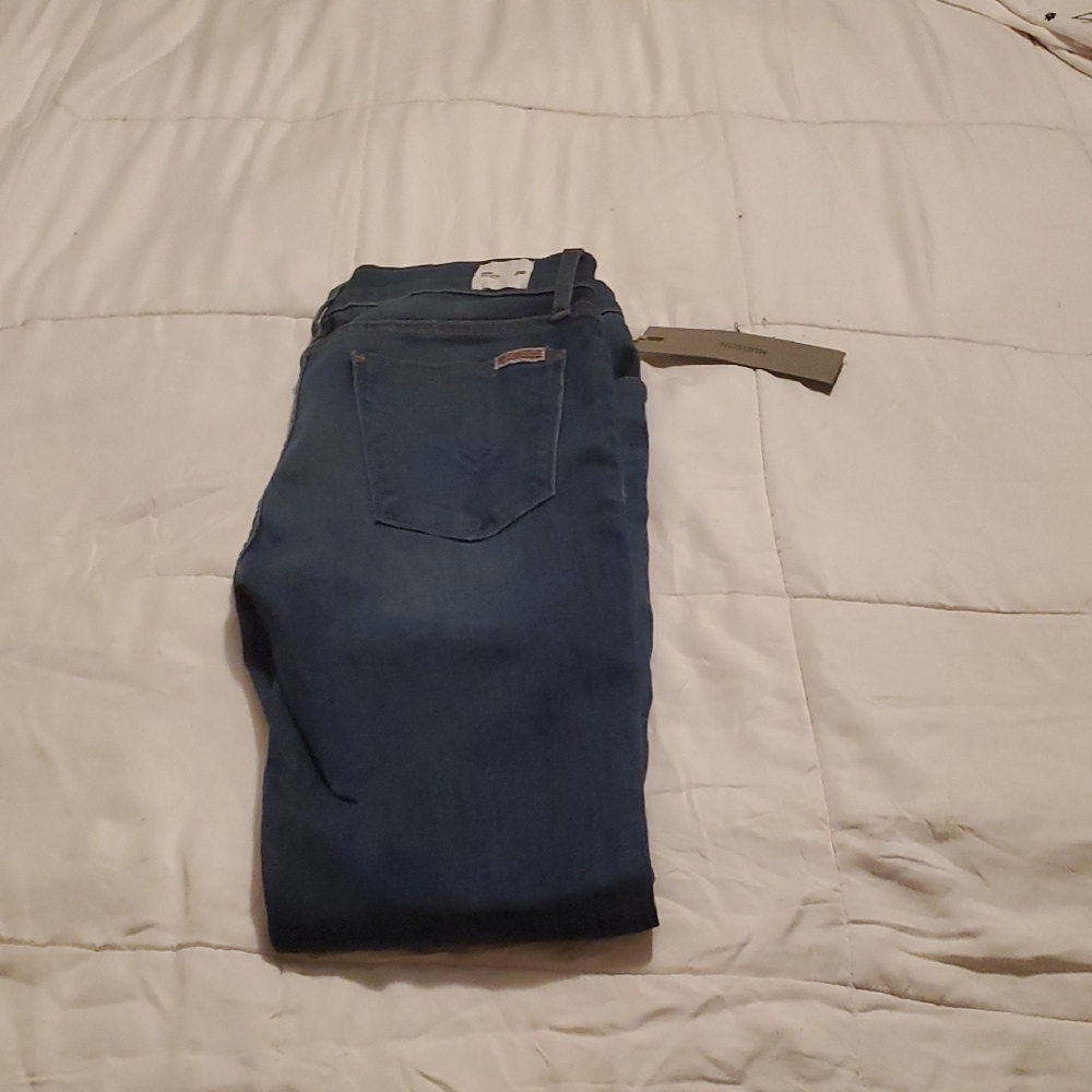 Hudson Jeans Dark Indigo Denim Slim Jean Cropped